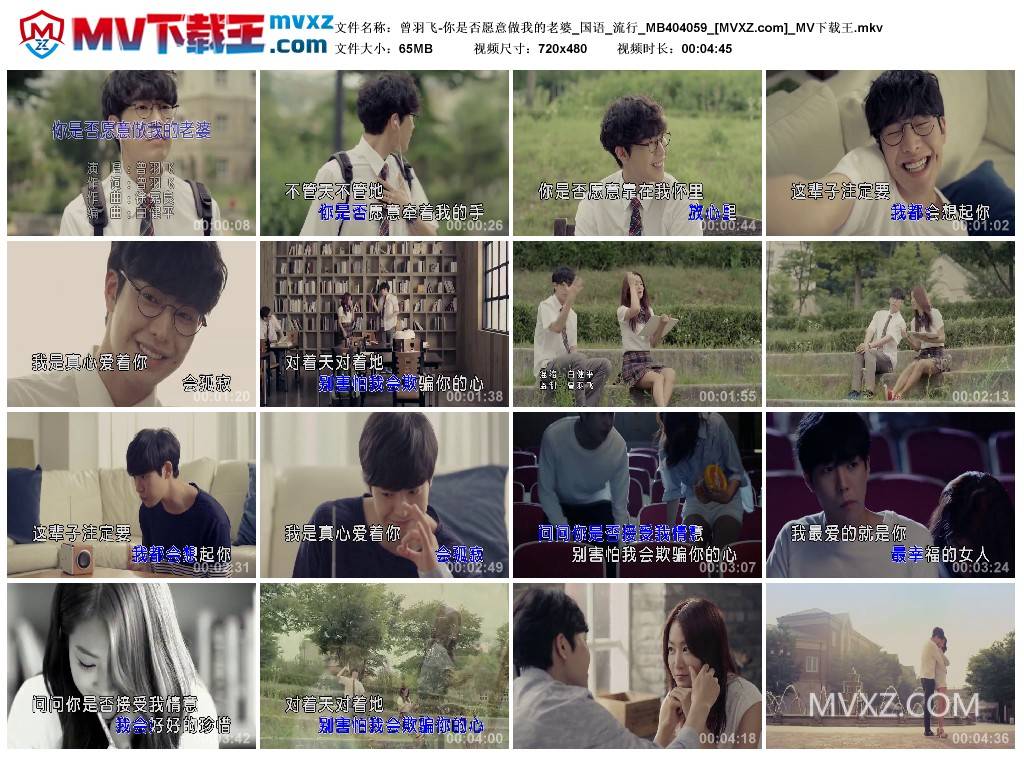 曾羽飞-你是否愿意做我的老婆_国语_流行_MB404059